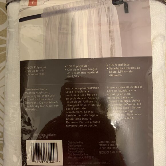 Allen & Roth Rod Pocket Panel (NEW) - Picture 2 of 2